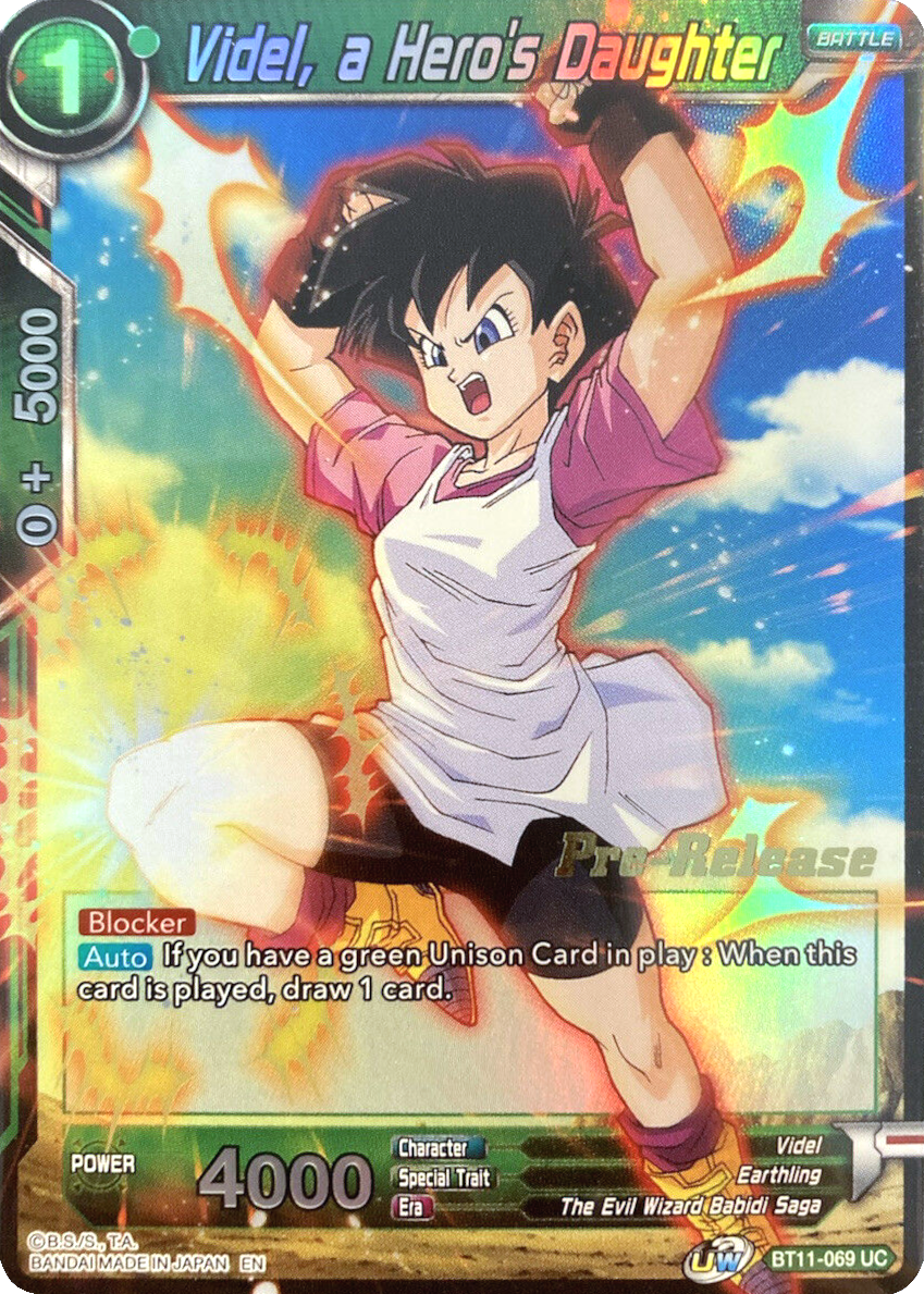 Videl, a Hero's Daughter (BT11-069) [Vermilion Bloodline Prerelease Promos] | Pegasus Games WI