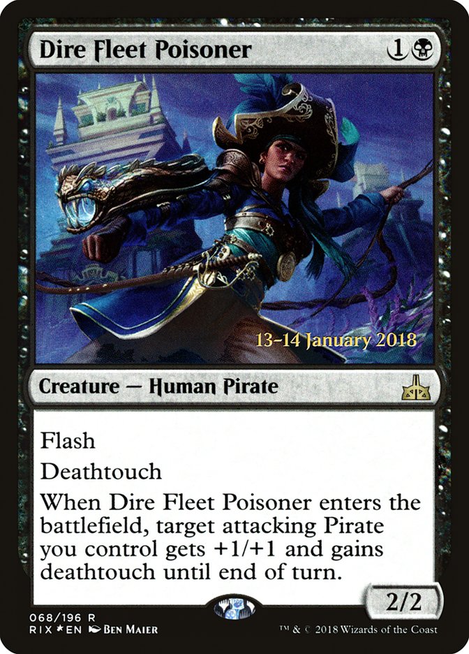 Dire Fleet Poisoner [Rivals of Ixalan Prerelease Promos] | Pegasus Games WI