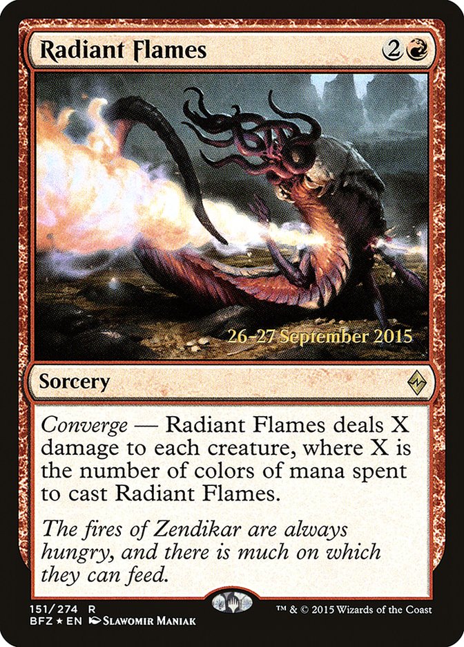 Radiant Flames [Battle for Zendikar Prerelease Promos] | Pegasus Games WI