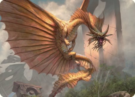 Ancient Gold Dragon Art Card (28) [Commander Legends: Battle for Baldur's Gate Art Series] | Pegasus Games WI