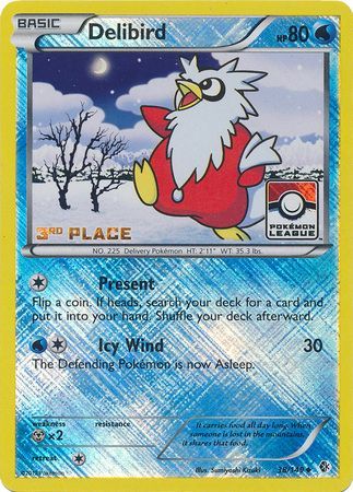 Delibird (38/149) (League Promo 3rd Place) [Black & White: Boundaries Crossed] | Pegasus Games WI