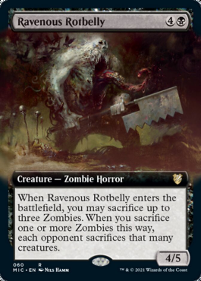 Ravenous Rotbelly (Extended Art) [Innistrad: Midnight Hunt Commander] | Pegasus Games WI