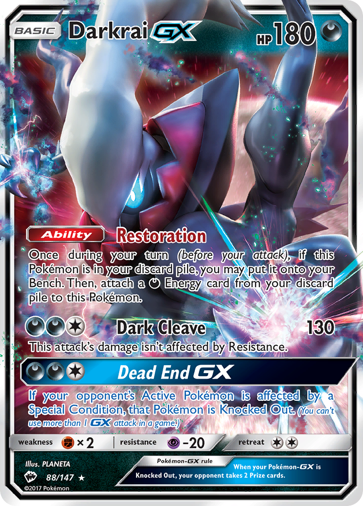 Darkrai GX (88/147) [Sun & Moon: Burning Shadows] | Pegasus Games WI