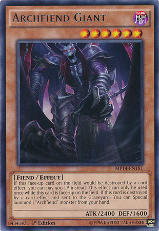 Archfiend Giant [MP14-EN181] Rare | Pegasus Games WI