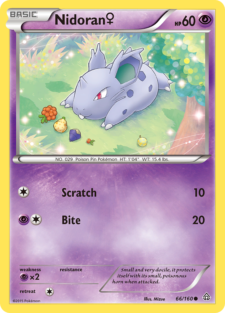 Nidoran (66/160) (Female) [XY: Primal Clash] | Pegasus Games WI