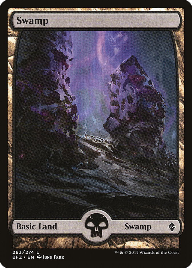 Swamp (263) (Full Art) [Battle for Zendikar] | Pegasus Games WI