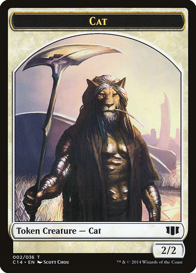 Angel // Cat Double-Sided Token [Commander 2014 Tokens] | Pegasus Games WI