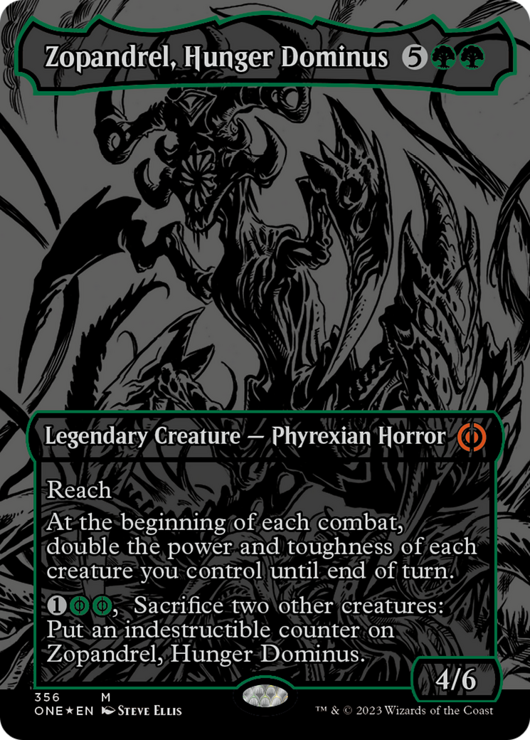 Zopandrel, Hunger Dominus (Oil Slick Raised Foil) [Phyrexia: All Will Be One] | Pegasus Games WI