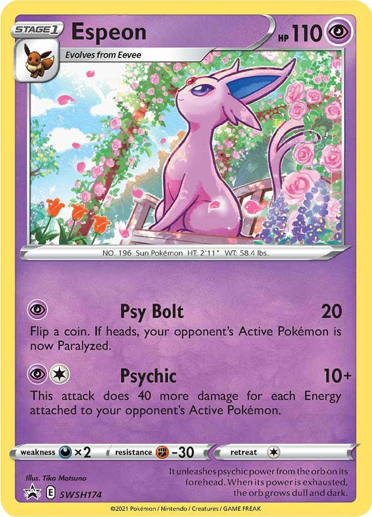 Espeon (SWSH174) [Sword & Shield: Black Star Promos] | Pegasus Games WI