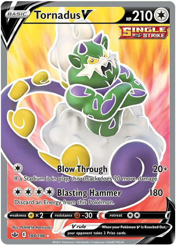 Tornadus V (184/198) [Sword & Shield: Chilling Reign] | Pegasus Games WI