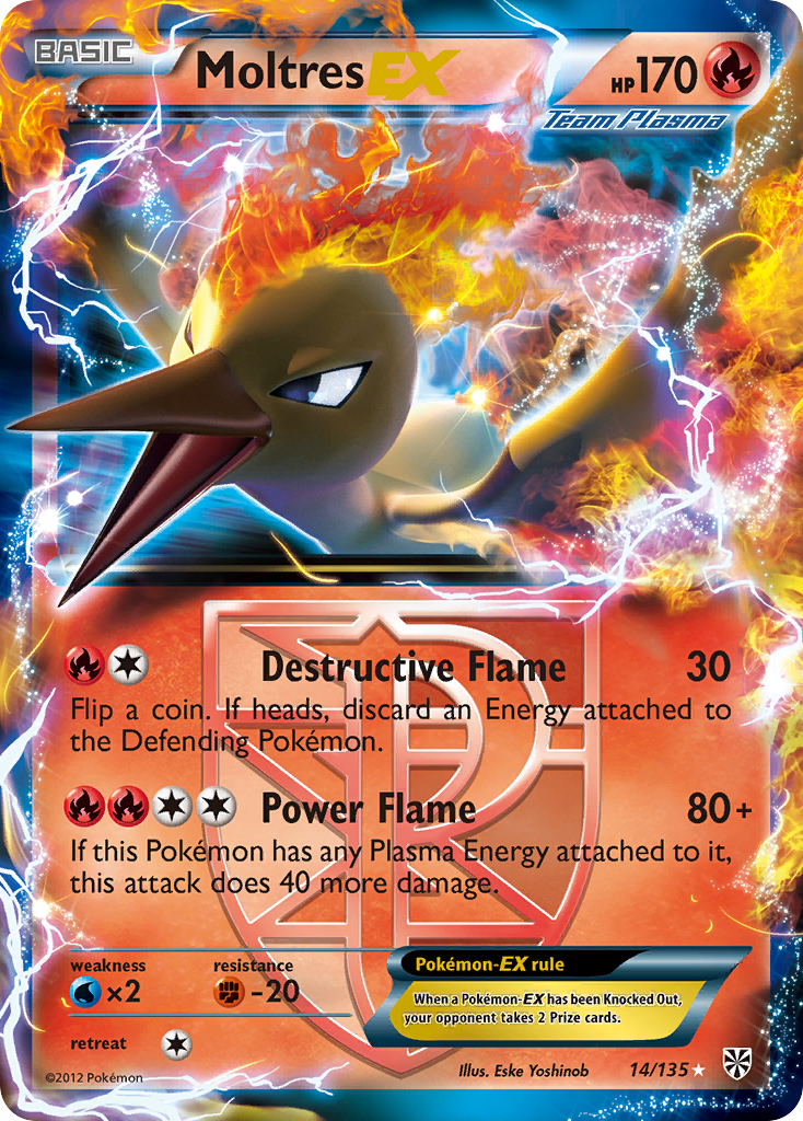 Moltres EX (14/135) [Black & White: Plasma Storm] | Pegasus Games WI