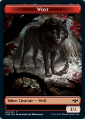 Wolf (011) // Boar Double-Sided Token [Innistrad: Crimson Vow Tokens] | Pegasus Games WI