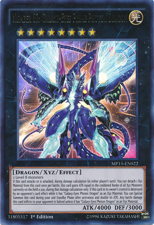 Number 62: Galaxy-Eyes Prime Photon Dragon [MP15-EN022] Ultra Rare | Pegasus Games WI