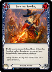 Emeritus Scolding (Blue) [EVR127] (Everfest)  1st Edition Rainbow Foil | Pegasus Games WI