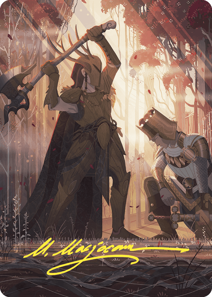 Karmic Justice Art Card (Gold-Stamped Signature) [Wilds of Eldraine Art Series] | Pegasus Games WI