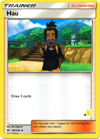 Hau (120/149) (Pikachu Stamp #13) [Battle Academy 2020] | Pegasus Games WI