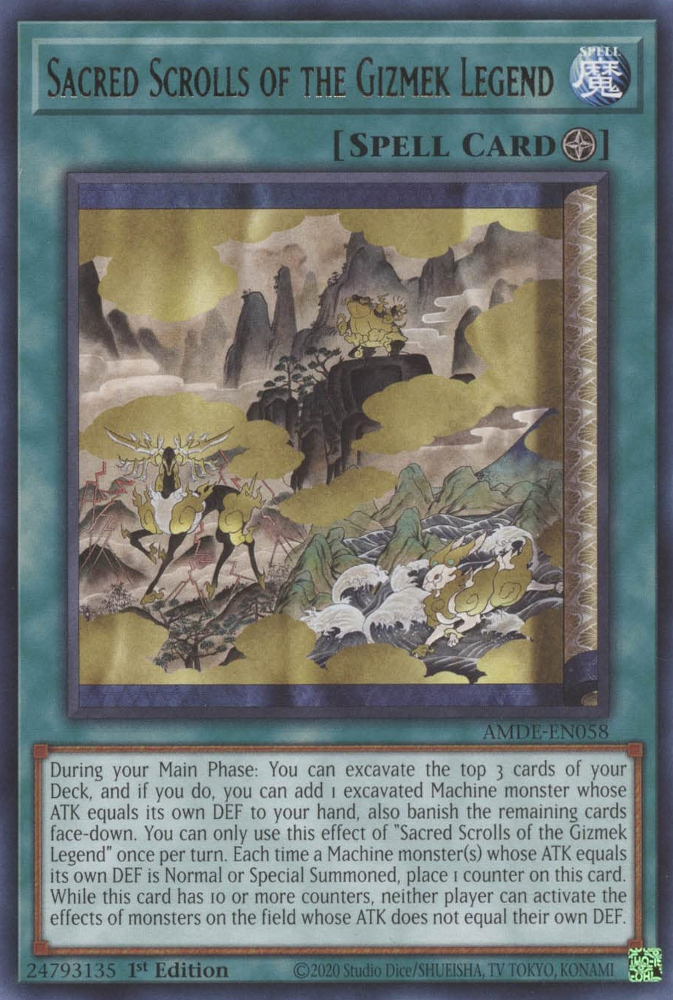 Sacred Scrolls of the Gizmek Legend [AMDE-EN058] Rare | Pegasus Games WI