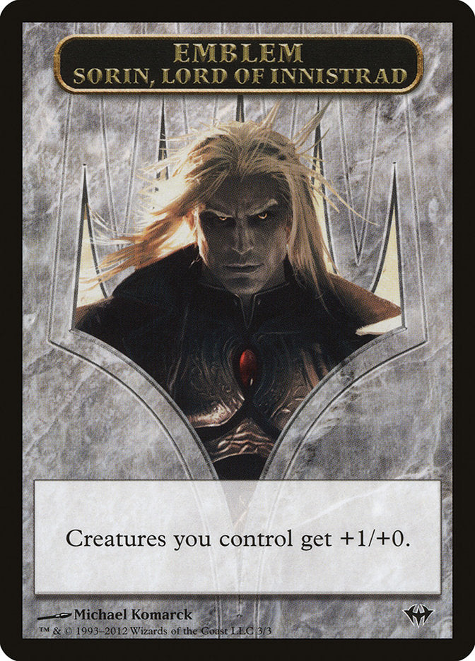 Sorin, Lord of Innistrad Emblem [Dark Ascension Tokens] | Pegasus Games WI