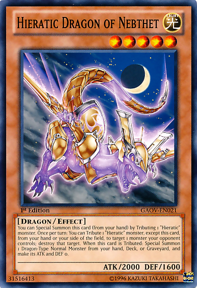 Hieratic Dragon of Nebthet [GAOV-EN021] Common | Pegasus Games WI