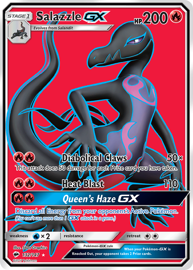 Salazzle GX (132/147) [Sun & Moon: Burning Shadows] | Pegasus Games WI