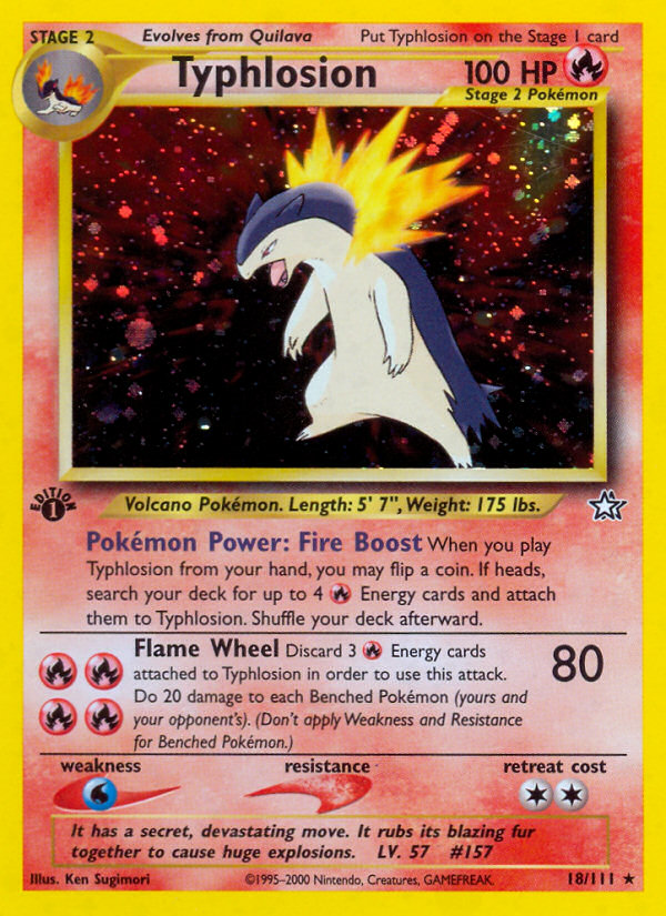 Typhlosion (18/111) [Neo Genesis 1st Edition] | Pegasus Games WI