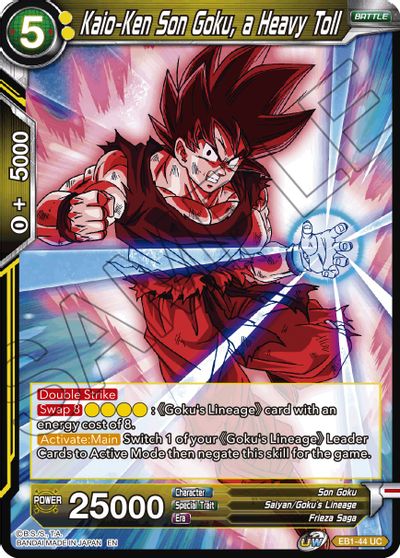 Kaio-Ken Son Goku, a Heavy Toll (EB1-44) [Battle Evolution Booster] | Pegasus Games WI