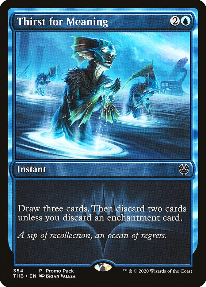 Thirst for Meaning (Promo Pack) [Theros Beyond Death Promos] | Pegasus Games WI
