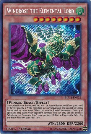 Windrose the Elemental Lord [MP14-EN022] Secret Rare | Pegasus Games WI