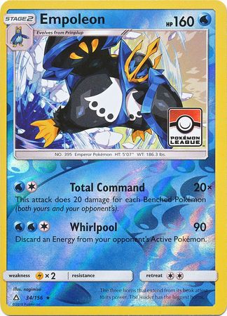 Empoleon (34/156) (League Promo) [Sun & Moon: Ultra Prism] | Pegasus Games WI