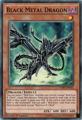 Black Metal Dragon [CORE-EN022] Common | Pegasus Games WI