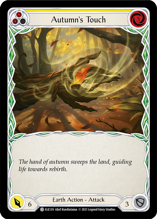 Autumn's Touch (Yellow) [ELE129] (Tales of Aria)  1st Edition Rainbow Foil | Pegasus Games WI