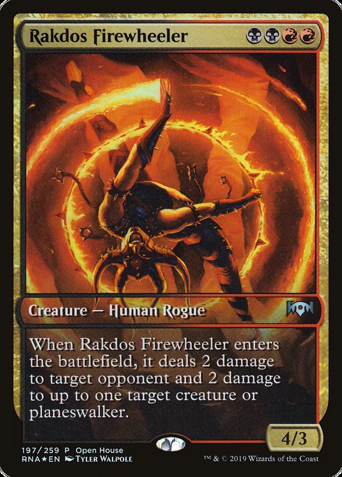 Rakdos Firewheeler (Open House) (Extended Art) [Ravnica Allegiance Promos] | Pegasus Games WI