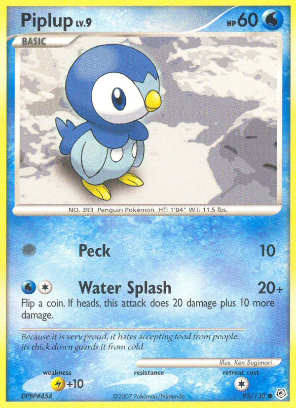 Piplup (93/130) [Diamond & Pearl: Base Set] | Pegasus Games WI