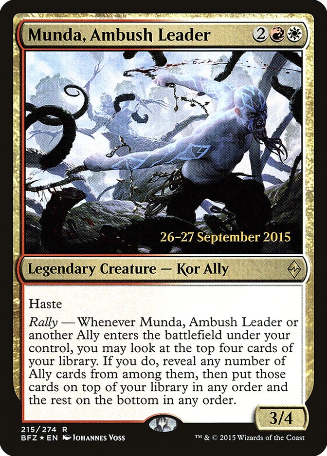 Munda, Ambush Leader [Battle for Zendikar Prerelease Promos] | Pegasus Games WI