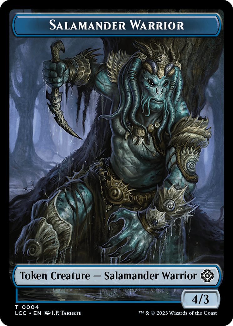 Salamander Warrior // Treasure Double-Sided Token [The Lost Caverns of Ixalan Commander Tokens] | Pegasus Games WI