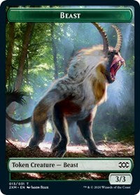 Beast // Soldier Double-Sided Token [Double Masters Tokens] | Pegasus Games WI