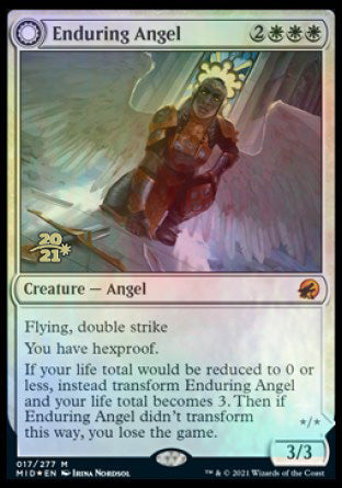 Enduring Angel // Angelic Enforcer [Innistrad: Midnight Hunt Prerelease Promos] | Pegasus Games WI