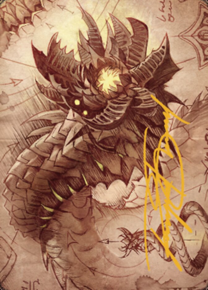 Wurmcoil Engine Art Card (Gold-Stamped Signature) [The Brothers' War Art Series] | Pegasus Games WI