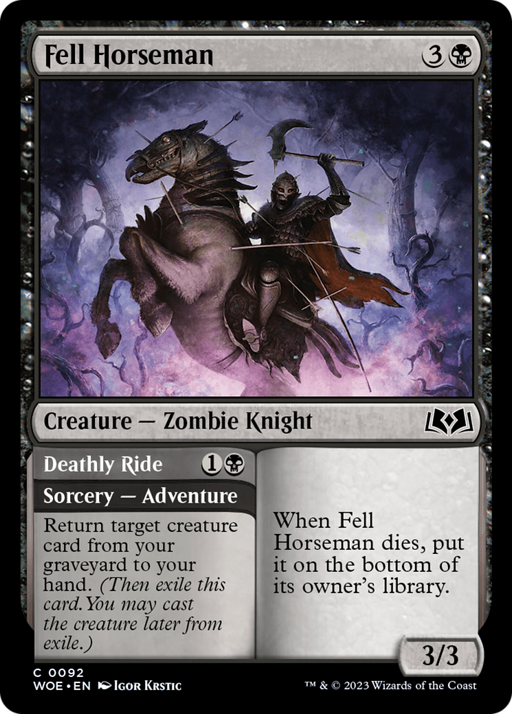 Fell Horseman // Deathly Ride [Wilds of Eldraine] | Pegasus Games WI