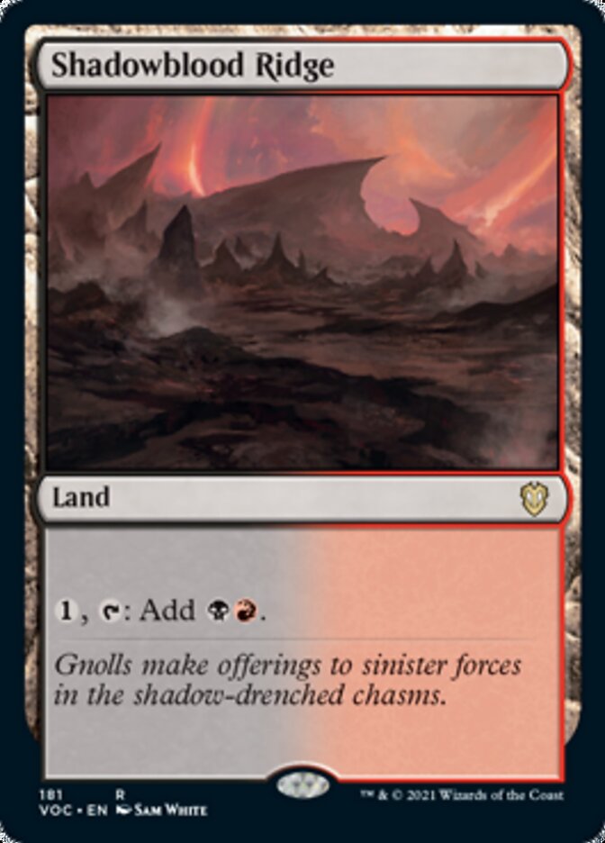 Shadowblood Ridge [Innistrad: Crimson Vow Commander] | Pegasus Games WI