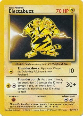Electabuzz (20/102) [Base Set Unlimited] | Pegasus Games WI