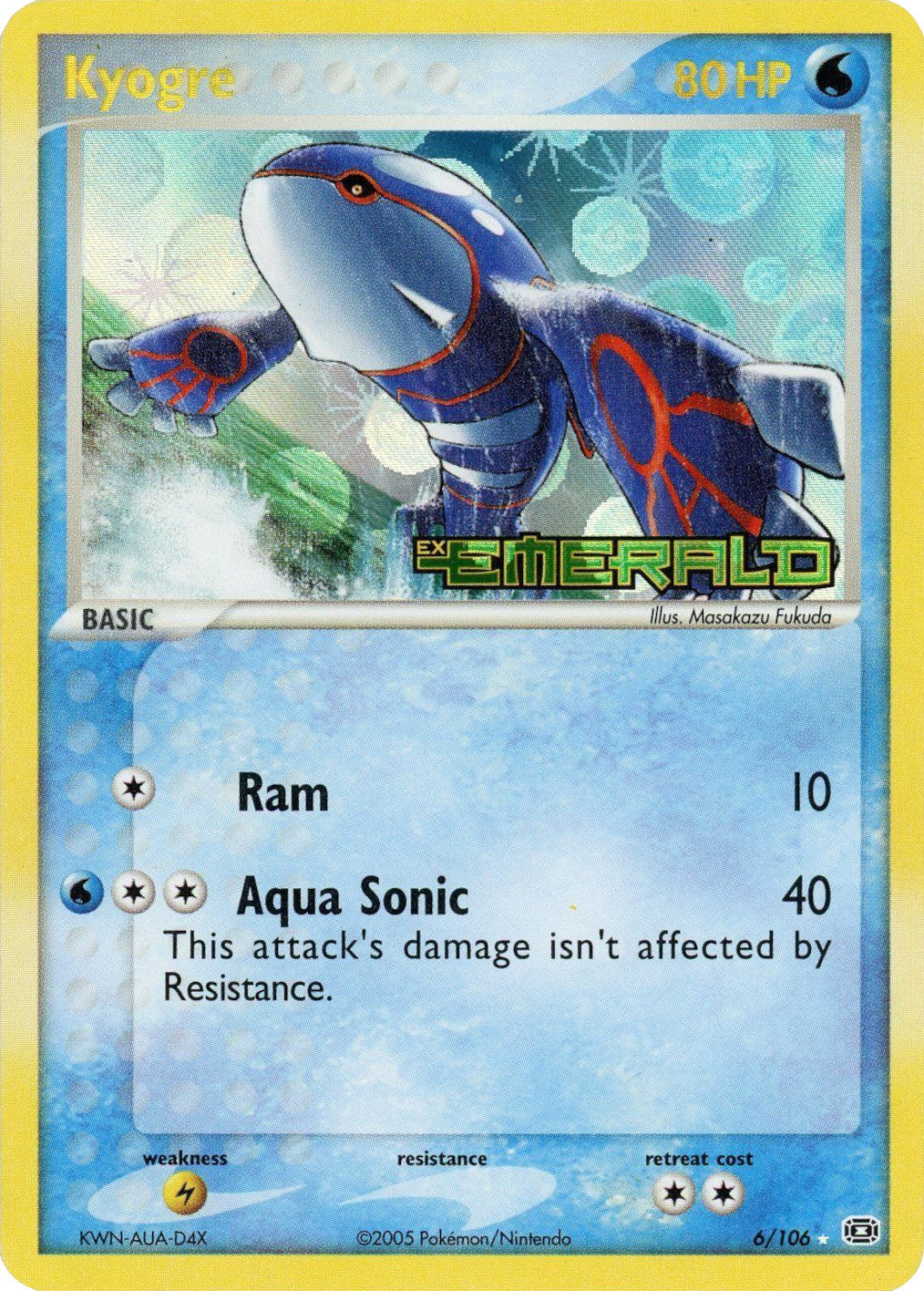 Kyogre (6/106) (Stamped) [EX: Emerald] | Pegasus Games WI