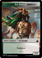 Elf Knight // Voja Double-Sided Token [Ravnica Remastered Tokens] | Pegasus Games WI