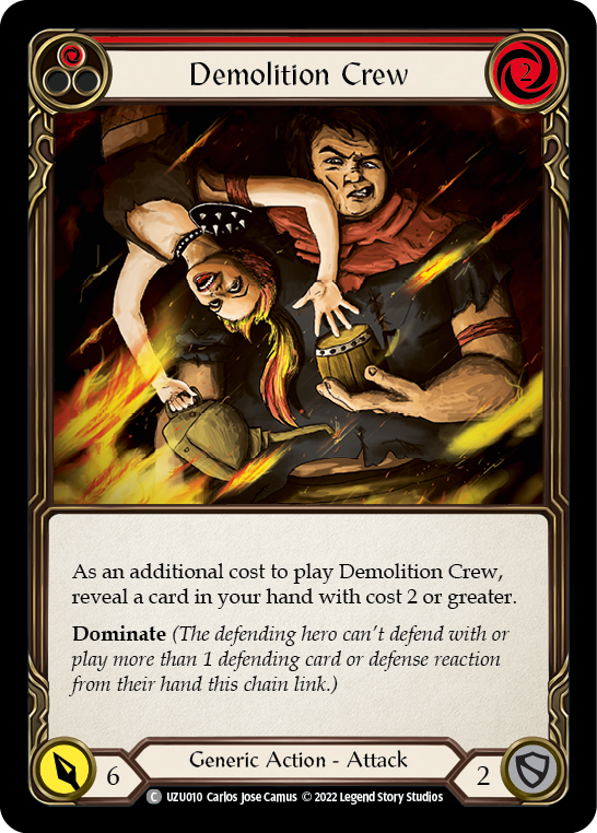 Demolition Crew (Red) [UZU010] (Outsiders Uzuri Blitz Deck) | Pegasus Games WI