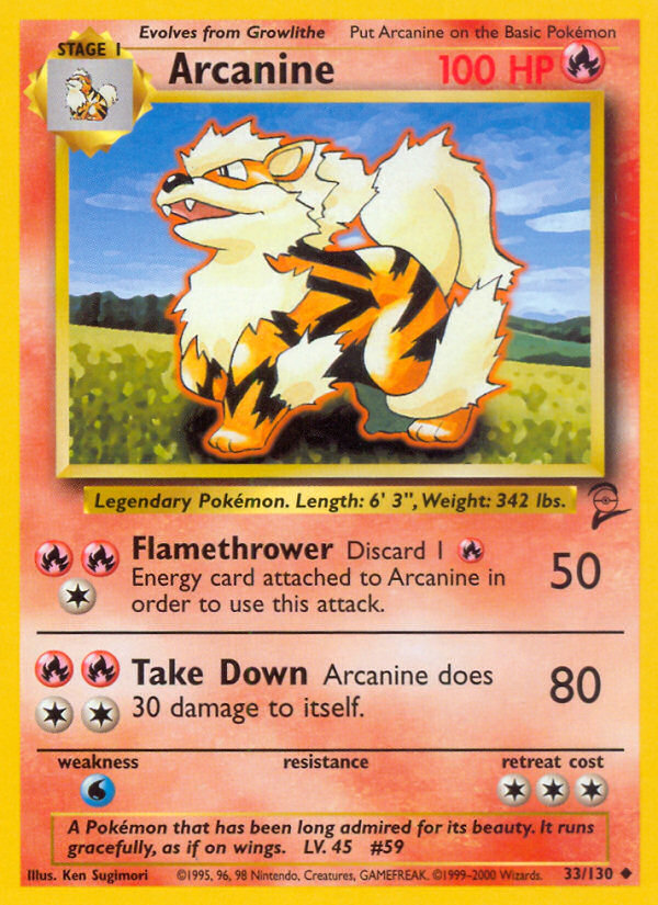 Arcanine (33/130) [Base Set 2] | Pegasus Games WI