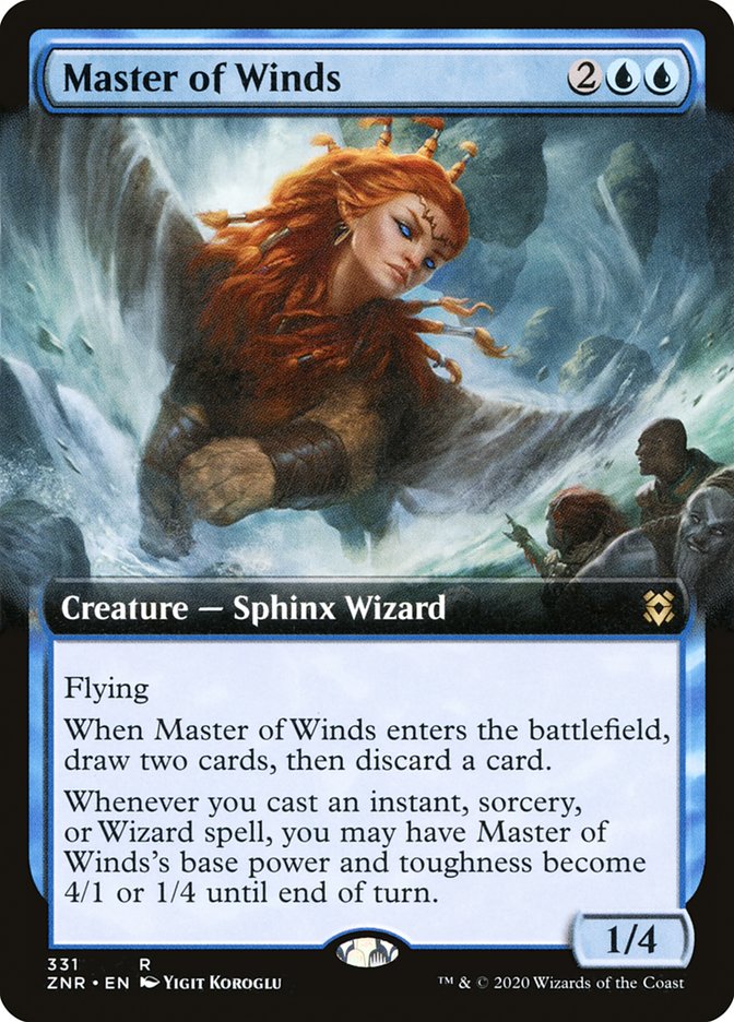 Master of Winds (Extended Art) [Zendikar Rising] | Pegasus Games WI