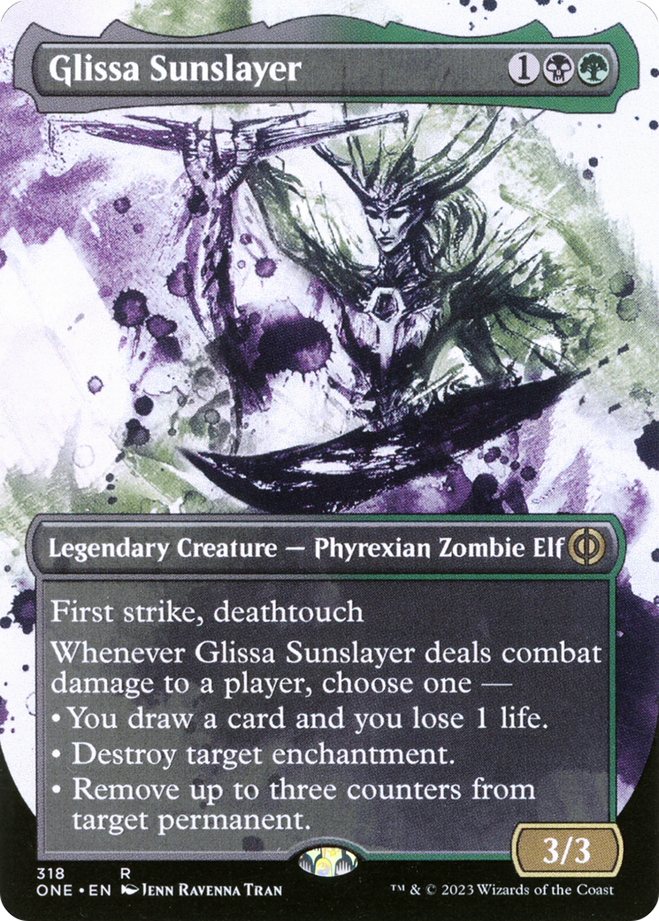 Glissa Sunslayer (Borderless Ichor) [Phyrexia: All Will Be One] | Pegasus Games WI