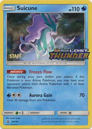 Suicune (SM149) (Staff Prerelease Promo) [Sun & Moon: Black Star Promos] | Pegasus Games WI