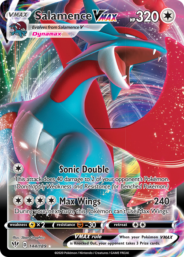 Salamence VMAX (144/189) [Sword & Shield: Darkness Ablaze] | Pegasus Games WI