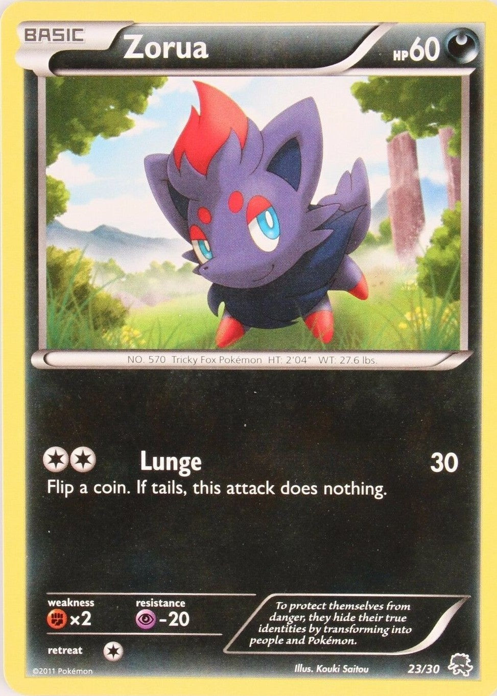 Zorua (23/30) [Black & White: Trainer Kit - Zoroark] | Pegasus Games WI